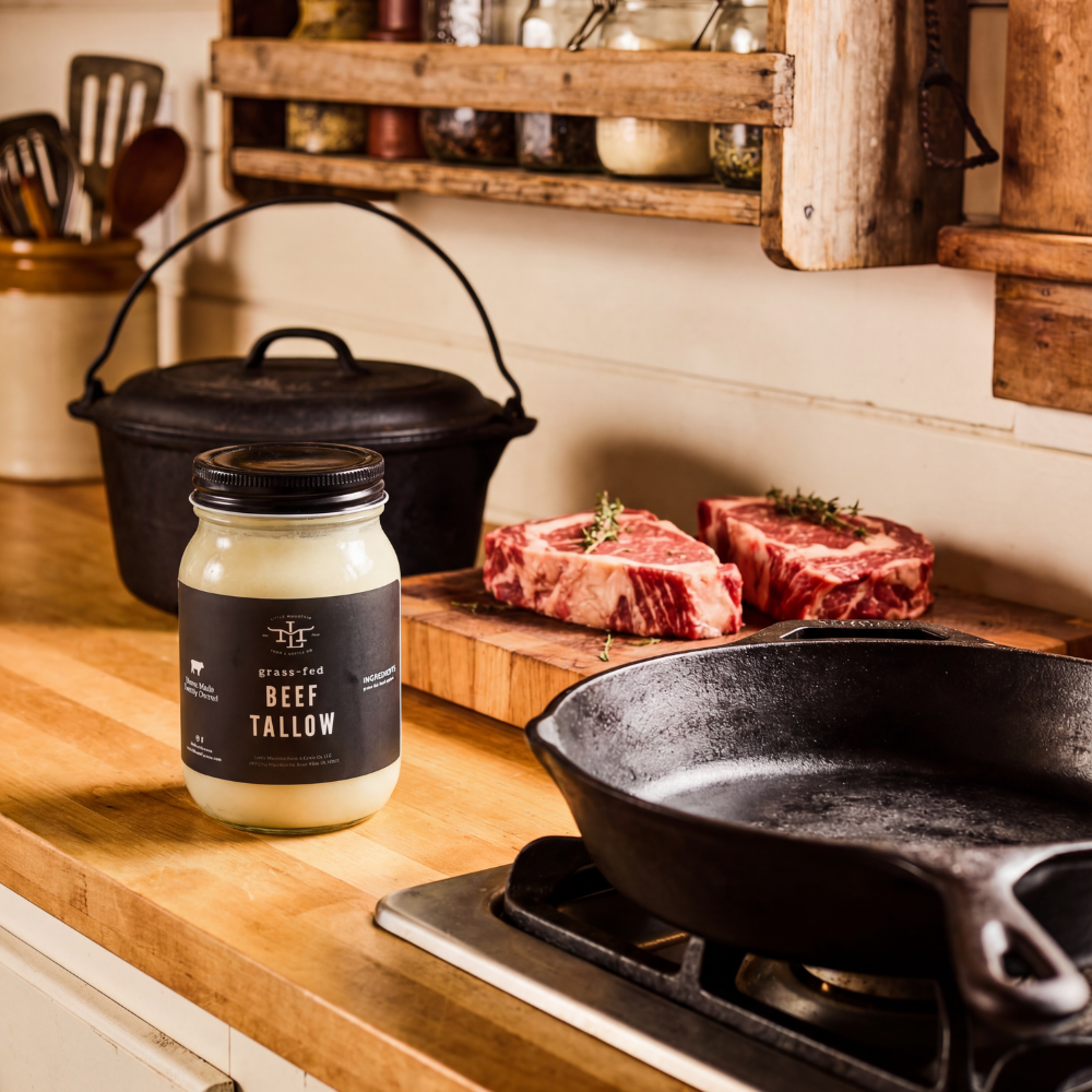 Grass-Fed Beef Cooking Tallow (16oz)