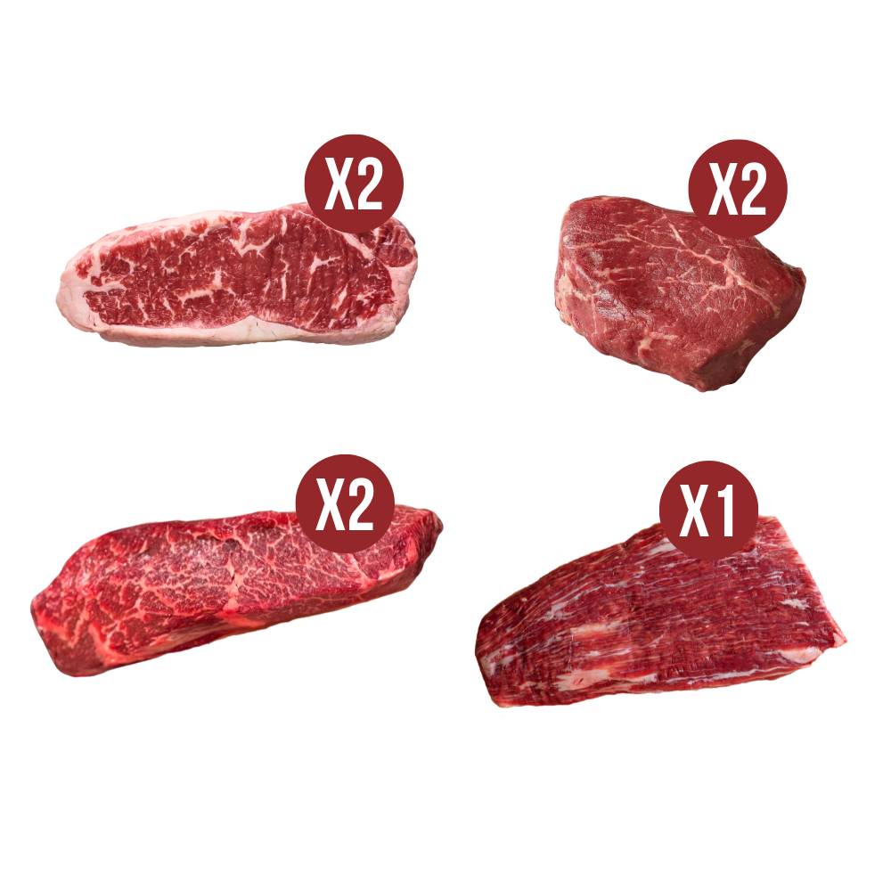 Steak Box: Variety of NY Strip, Sirloin, Denver & Flank